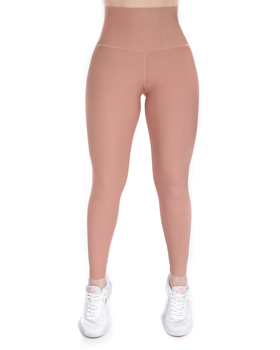 Legging mate deportivo control abdomen color rosa cobre