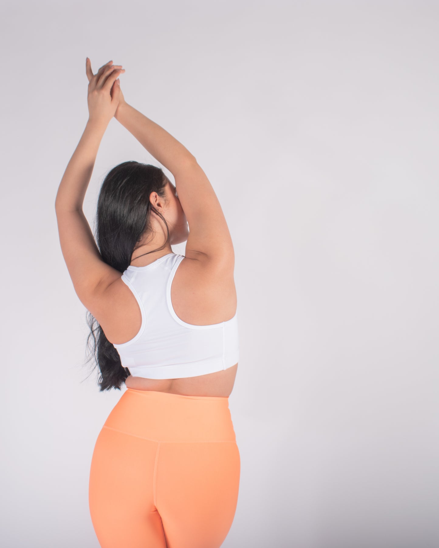 Legging brillante efecto cuero control abdomen color melon