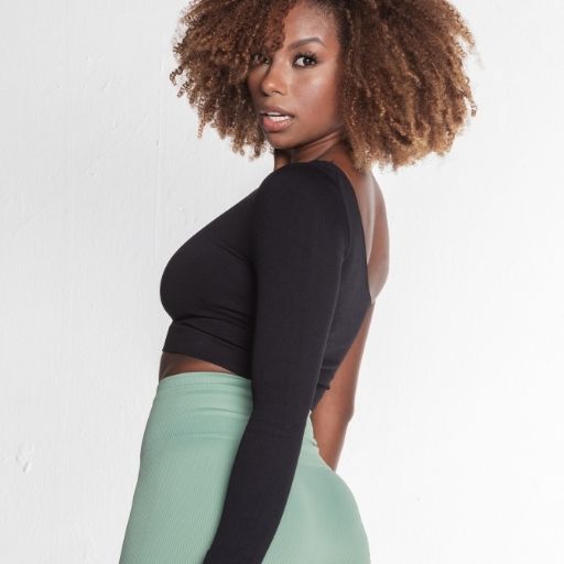 Top seamless deportivo Helena color negro