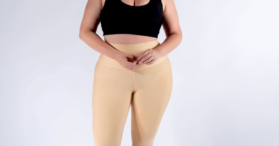 Legging mate deportivo Plus size control abdomen color cocoa