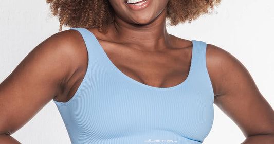 Top seamless Victoria deportivo color azul pastel