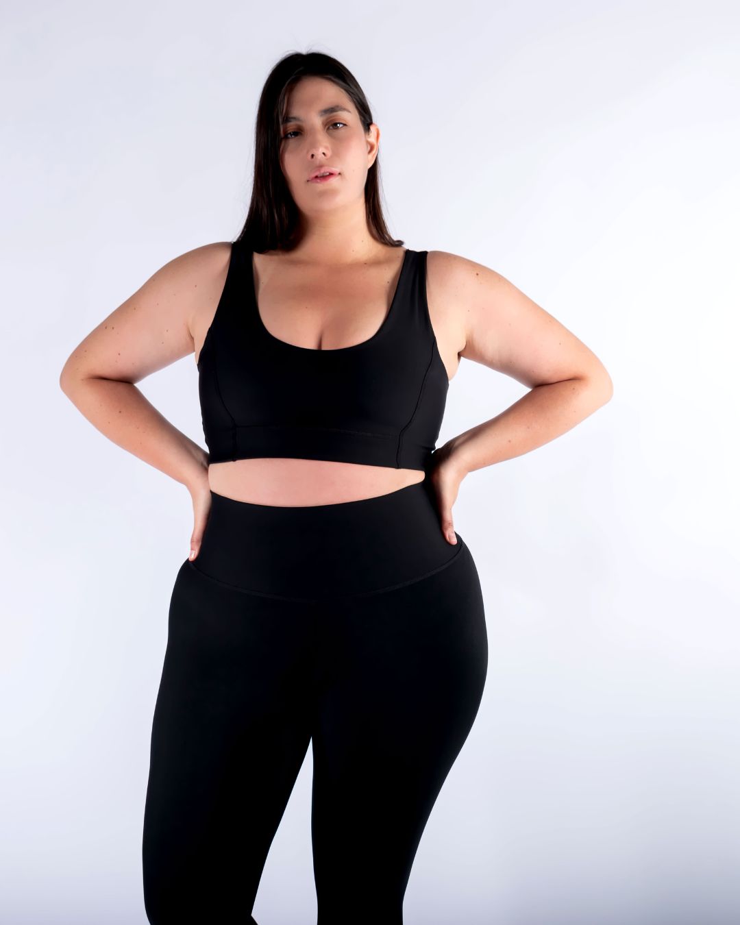 Legging mate deportivo Plus size control abdomen color negro