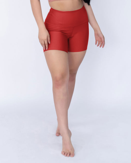 Short mate deportivo control abdomen color vino tinto