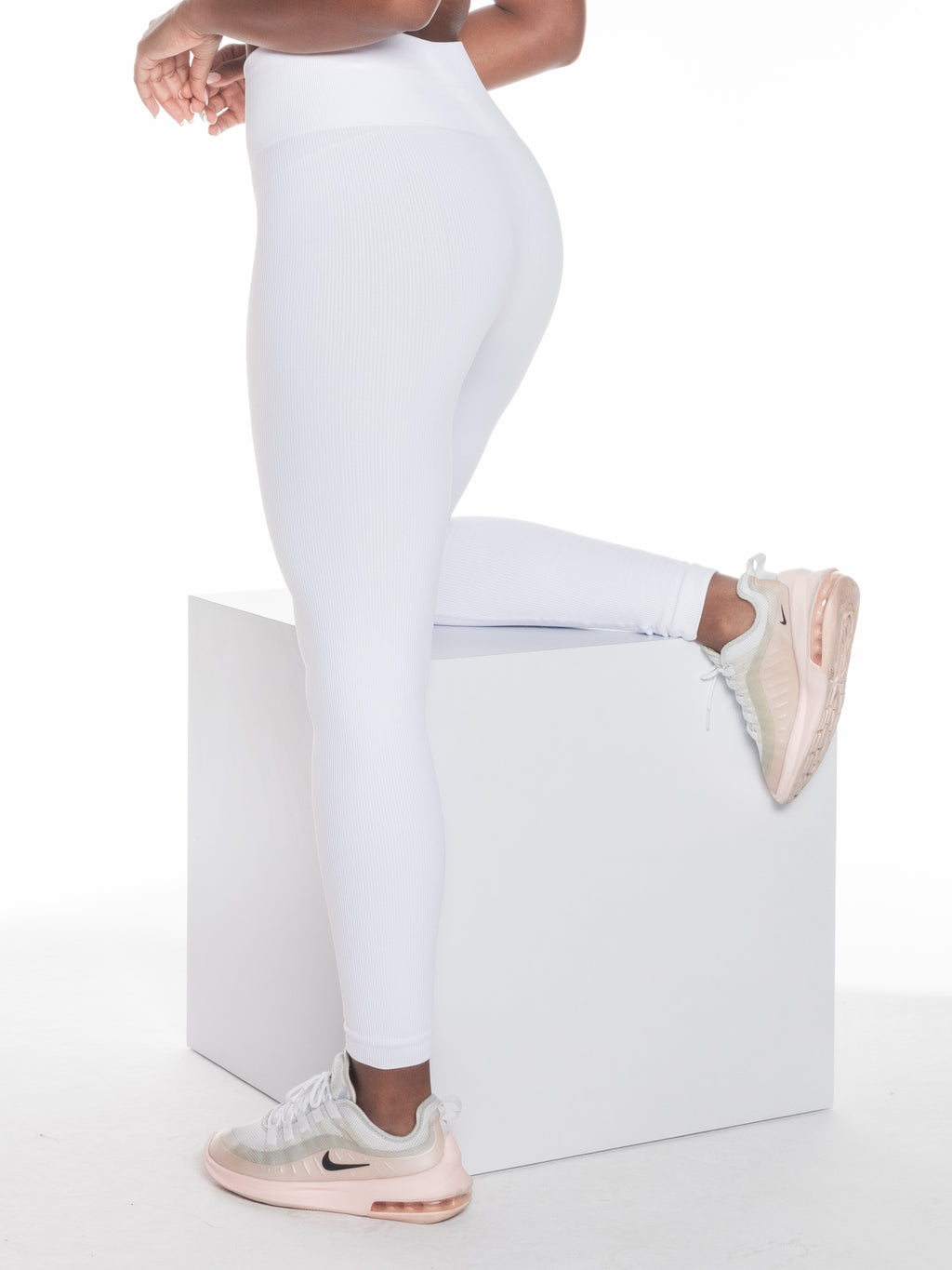 LEGGING SEAMLESS CONTRO DE ABDOMEN COLOR BLANCO