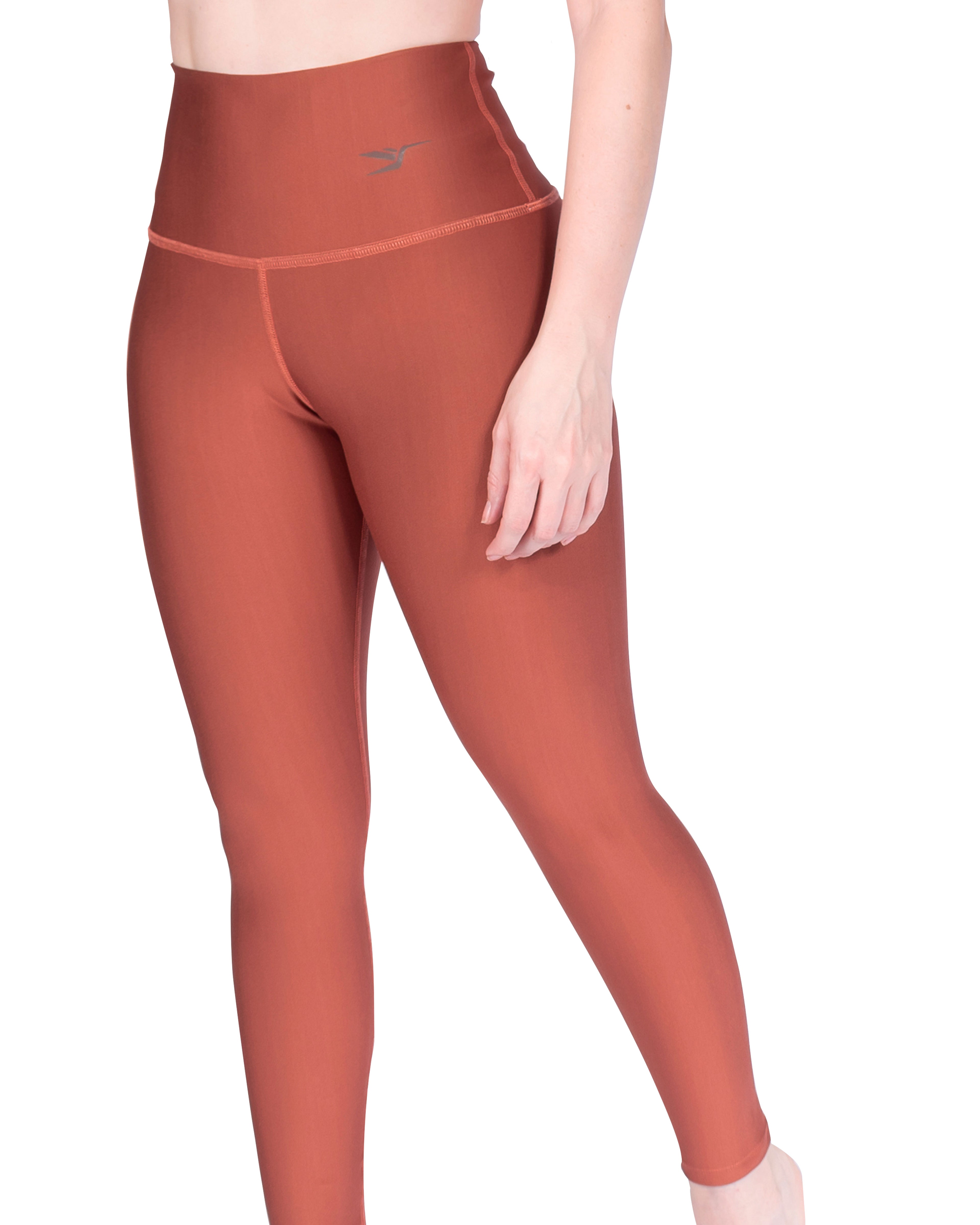 Legging mate deportivo control abdomen color rojo ladrillo