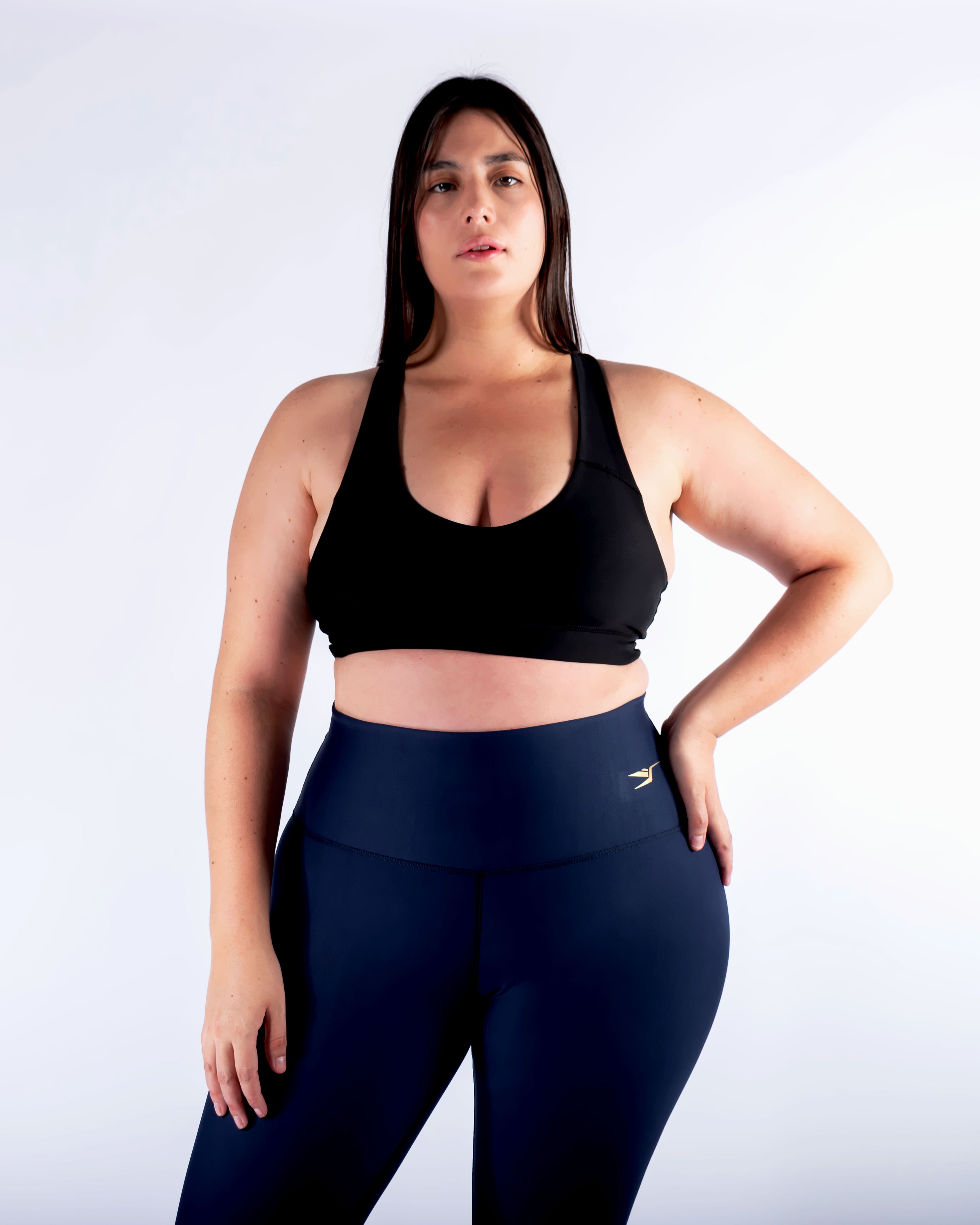 Legging mate deportivo Plus size control abdomen color marino