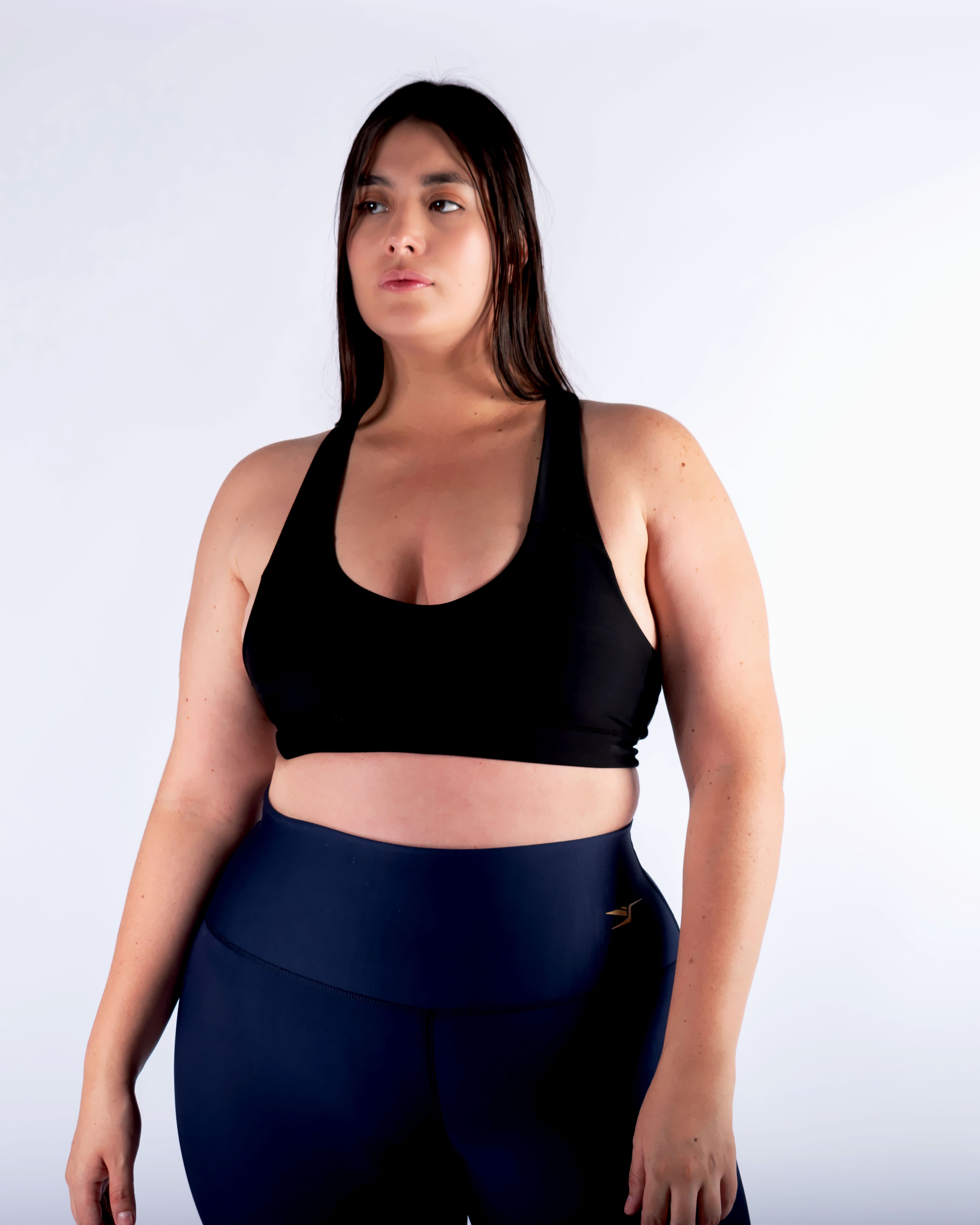Legging mate deportivo Plus size control abdomen color marino