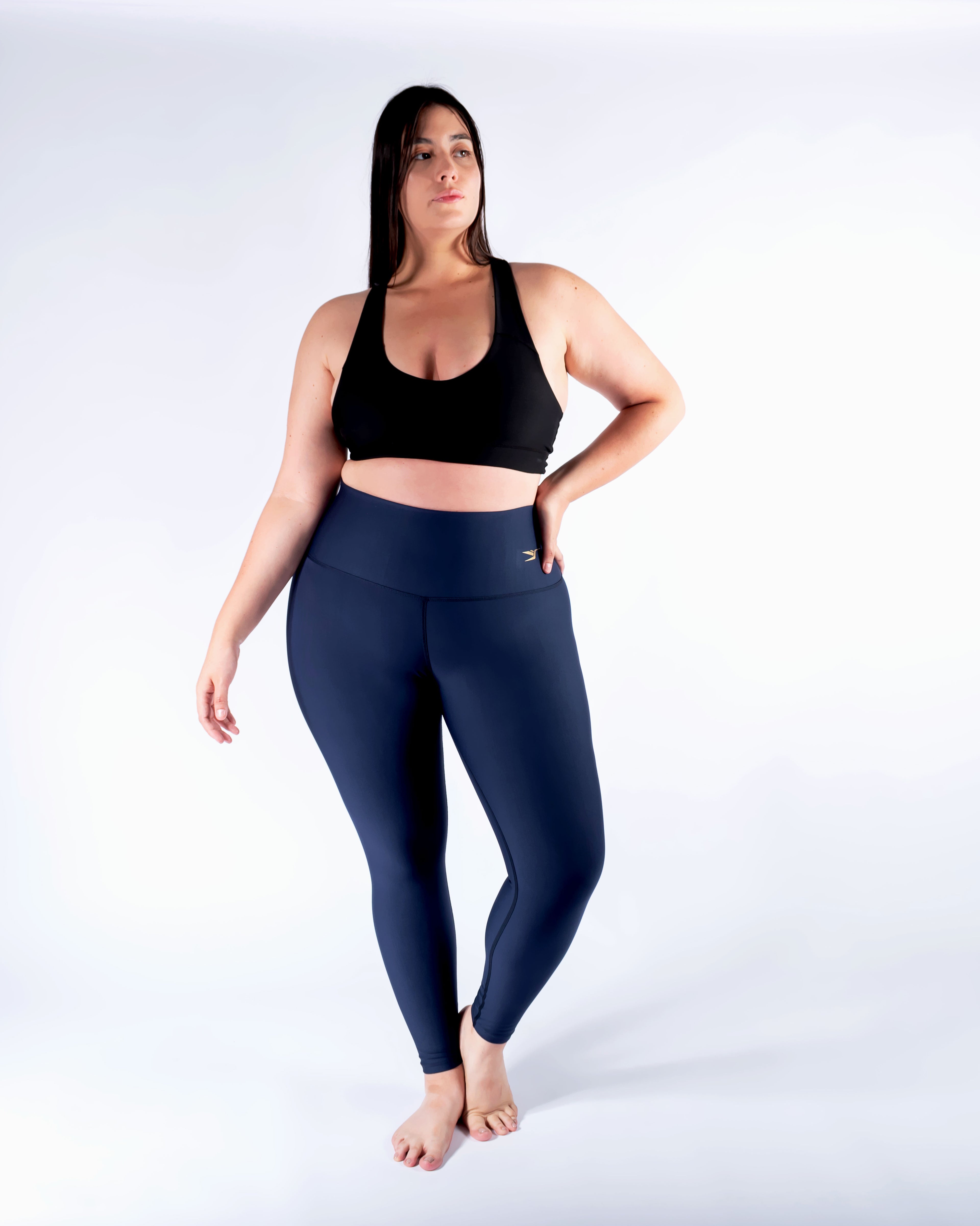 Legging mate deportivo Plus size control abdomen color marino