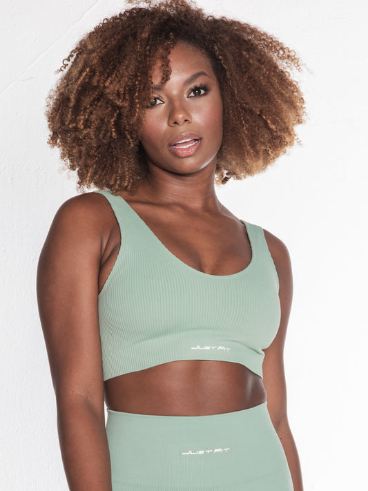Top seamless Victoria deportivo color verde oliva
